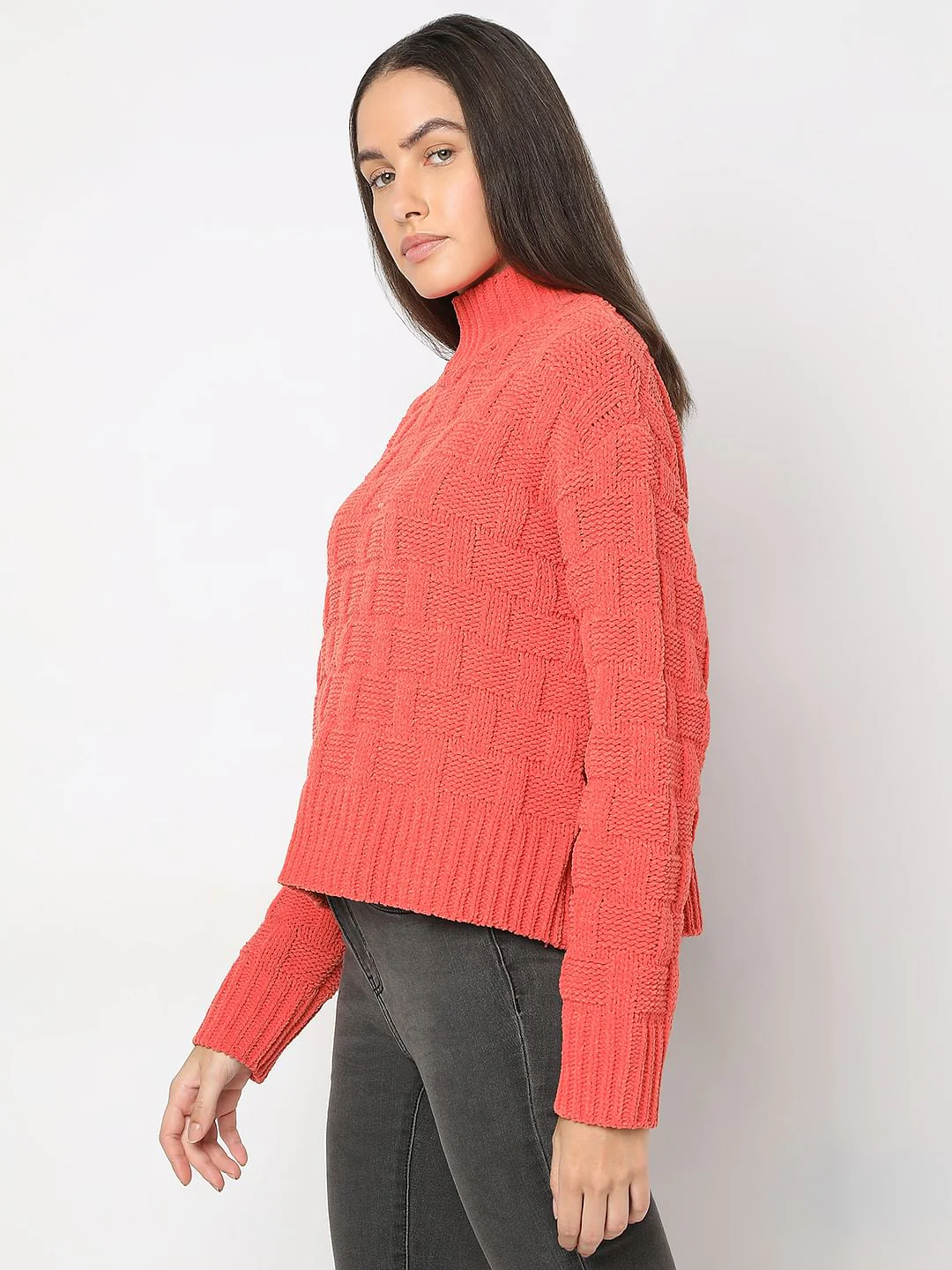 Pink High Neck Pullover - Image 3