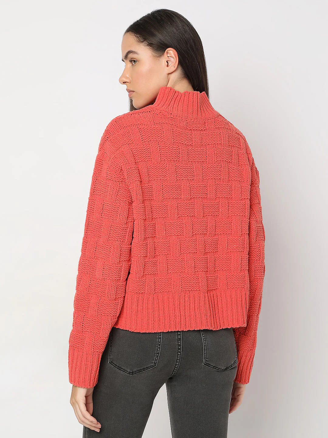 Pink High Neck Pullover - Image 4