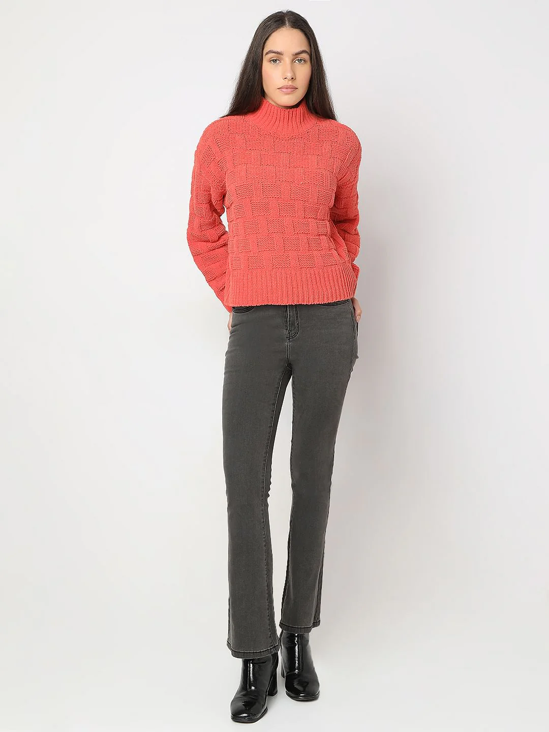 Pink High Neck Pullover - Image 5