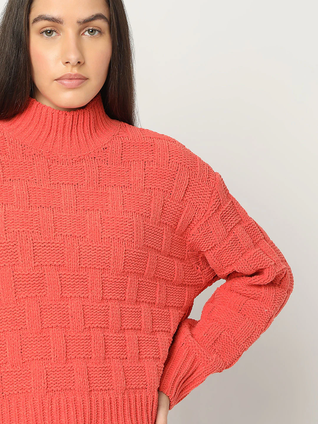Pink High Neck Pullover - Image 6