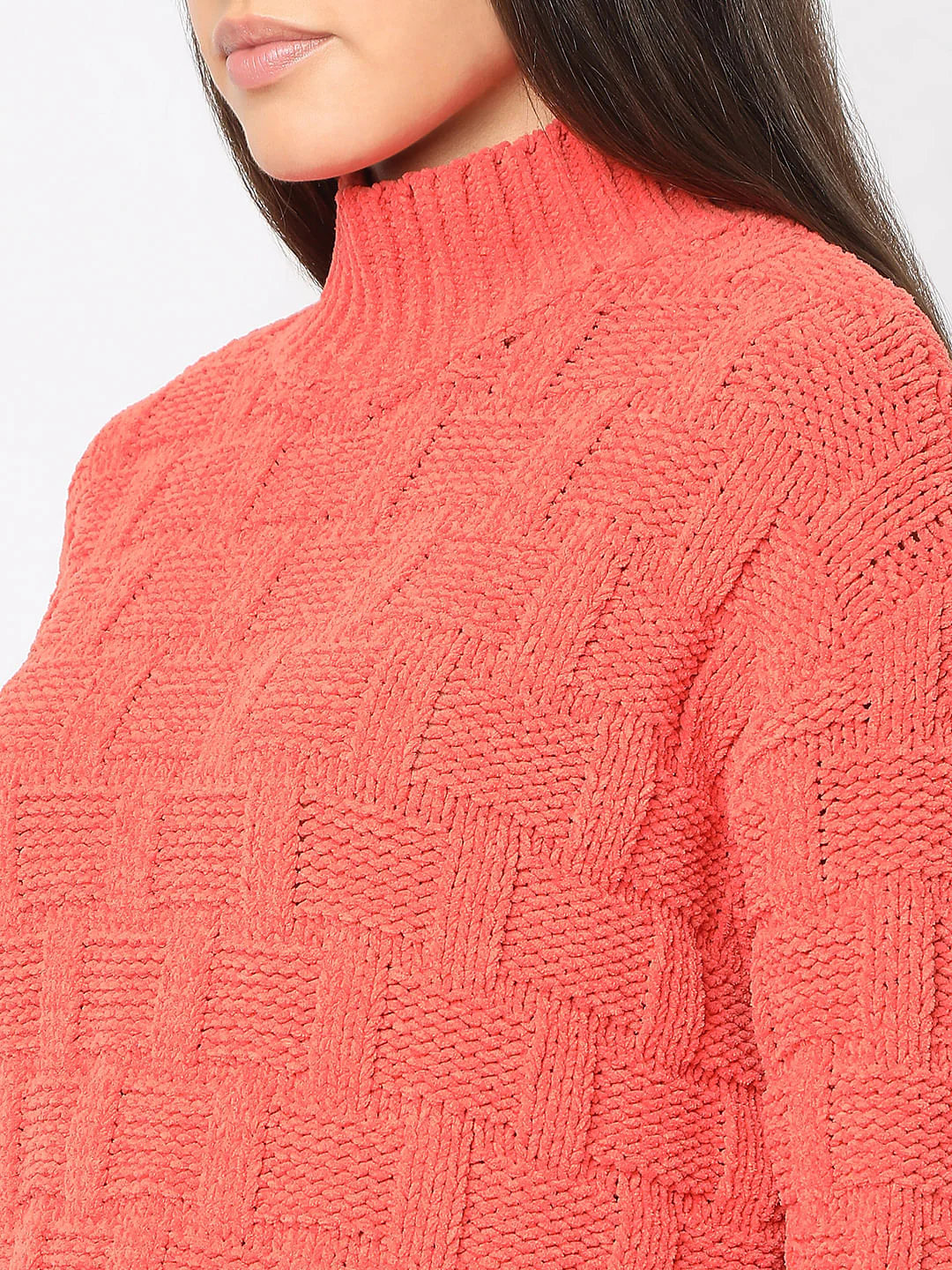 Pink High Neck Pullover - Image 8