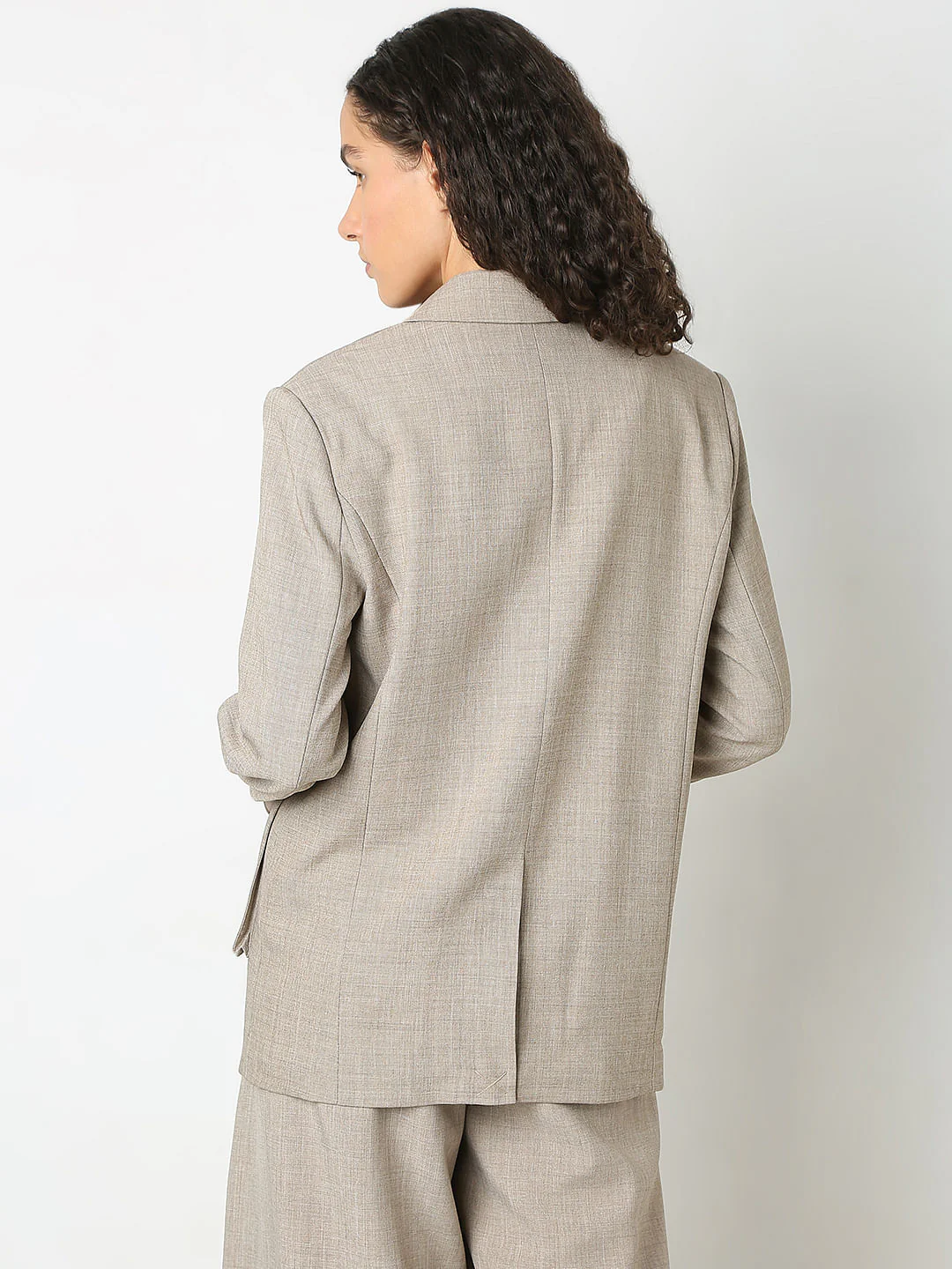Taupe Grey Co-Ord Set Blazer - Image 4