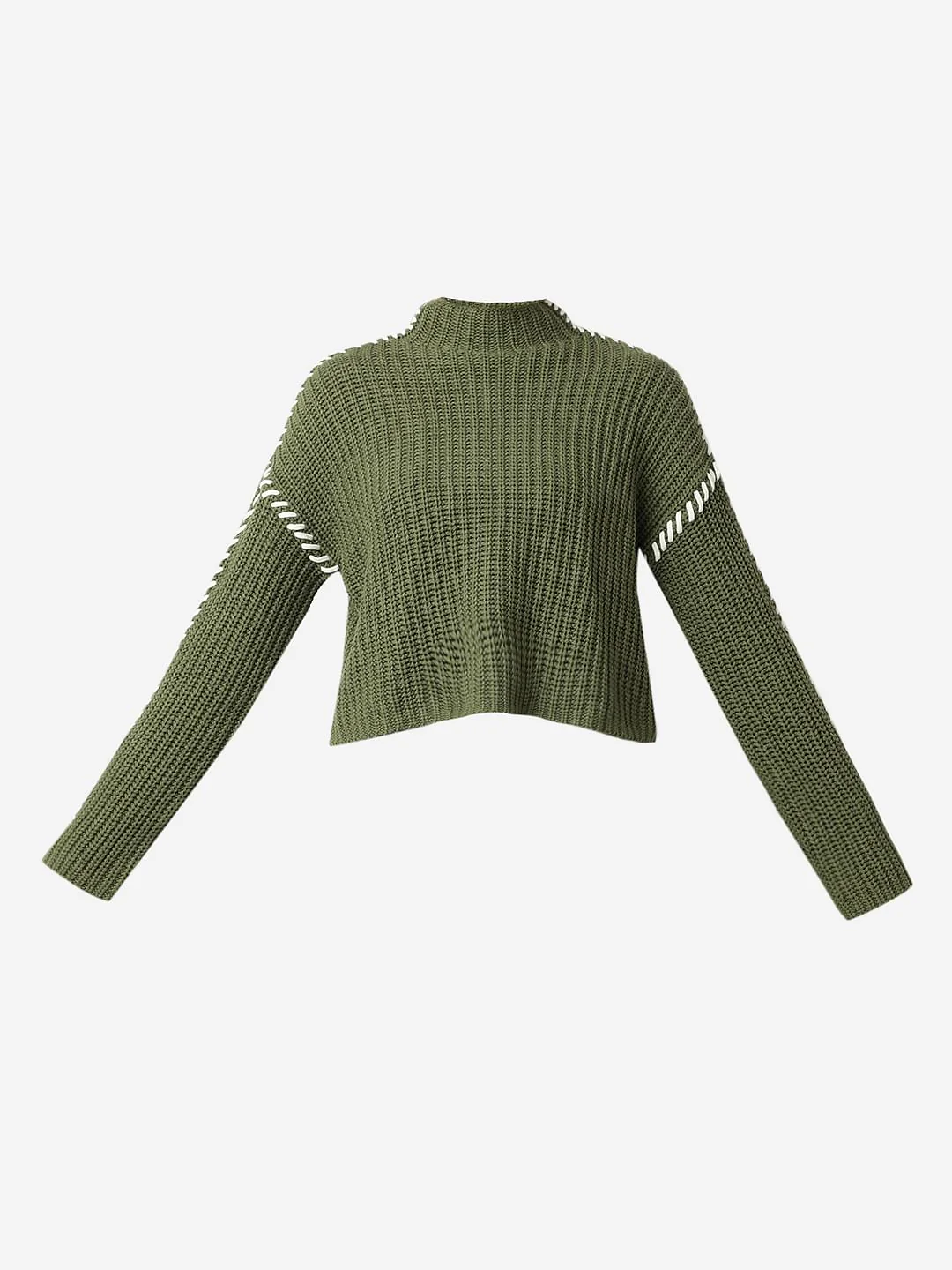 Green Funnel-Neck Pullover - Image 7