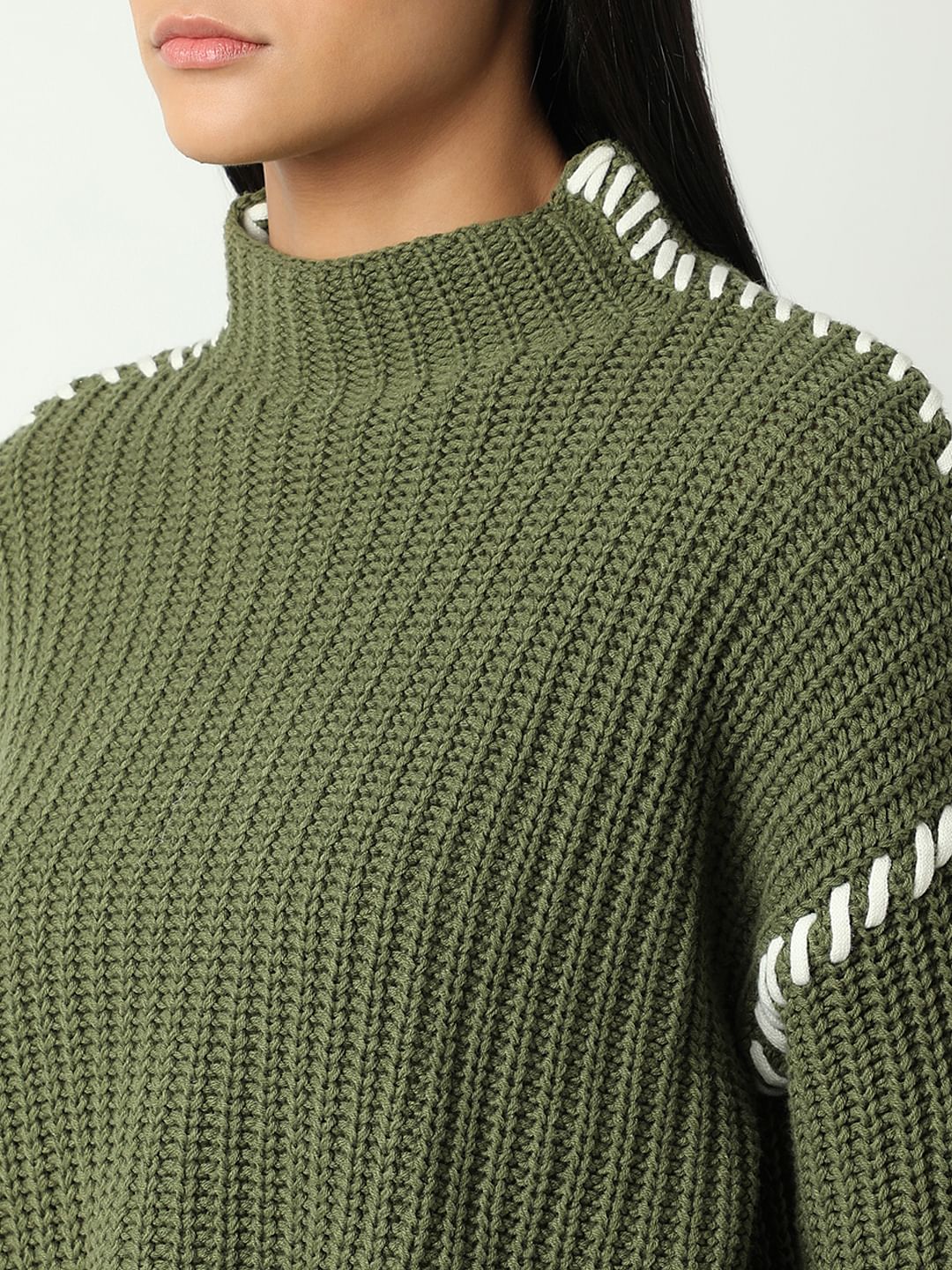 Green Funnel-Neck Pullover - Image 8