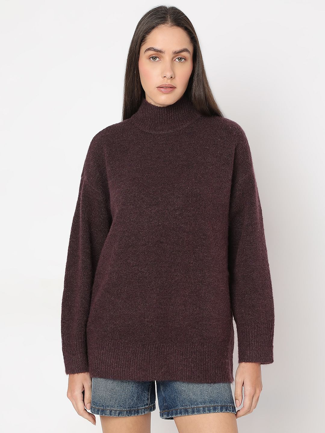 Purple High-Neck Pullover - Image 2