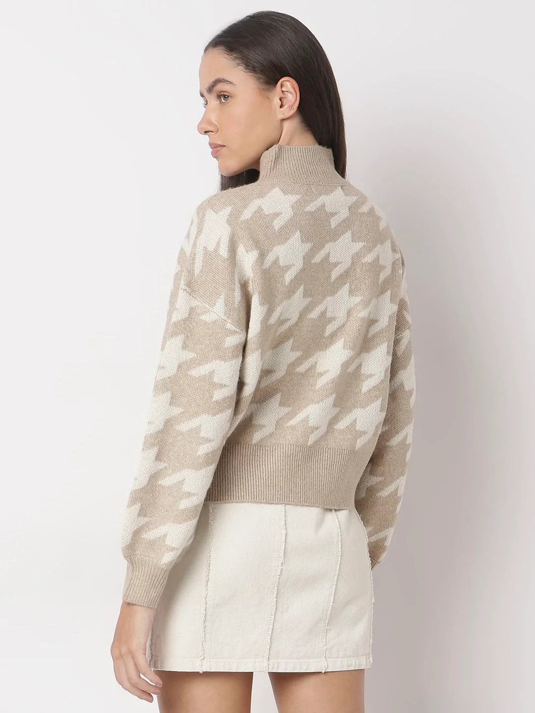 Beige Printed Pullover - Image 4