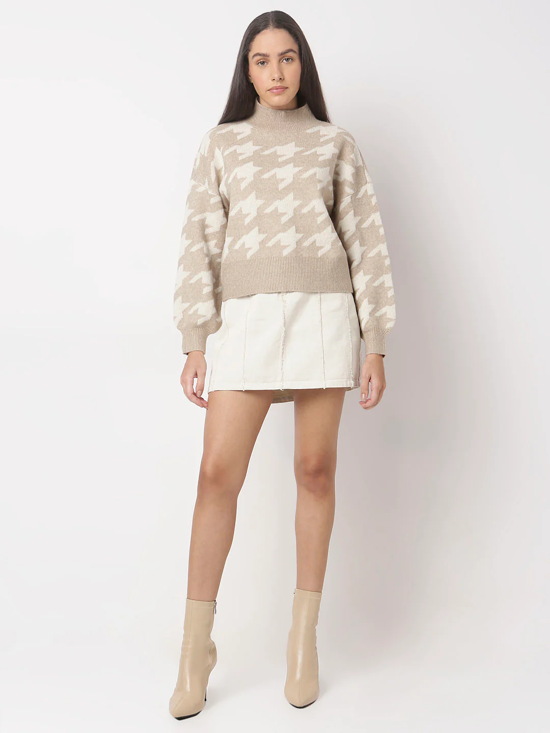 Beige Printed Pullover - Image 5