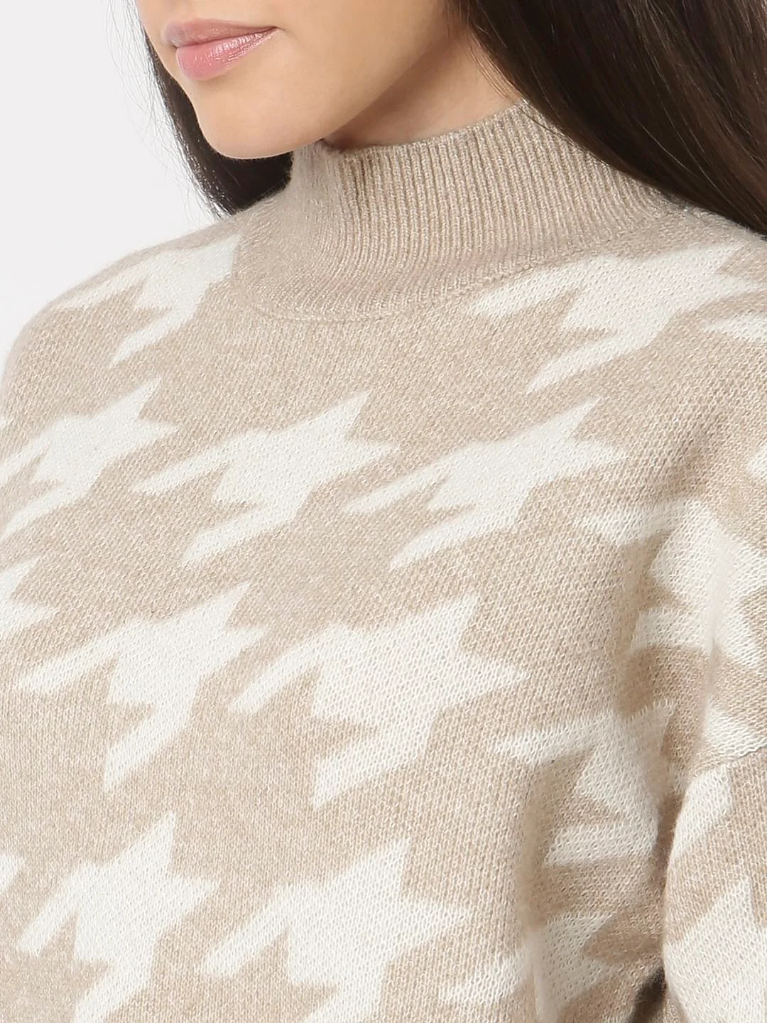 Beige Printed Pullover - Image 8