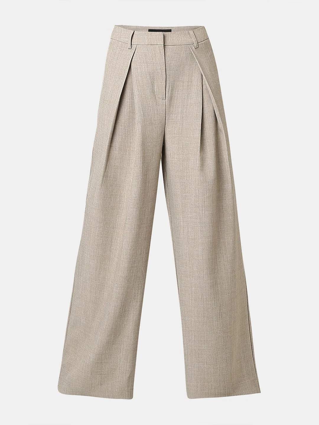 Taupe Grey Box Pleat Co-Ord Set Pants - Image 7