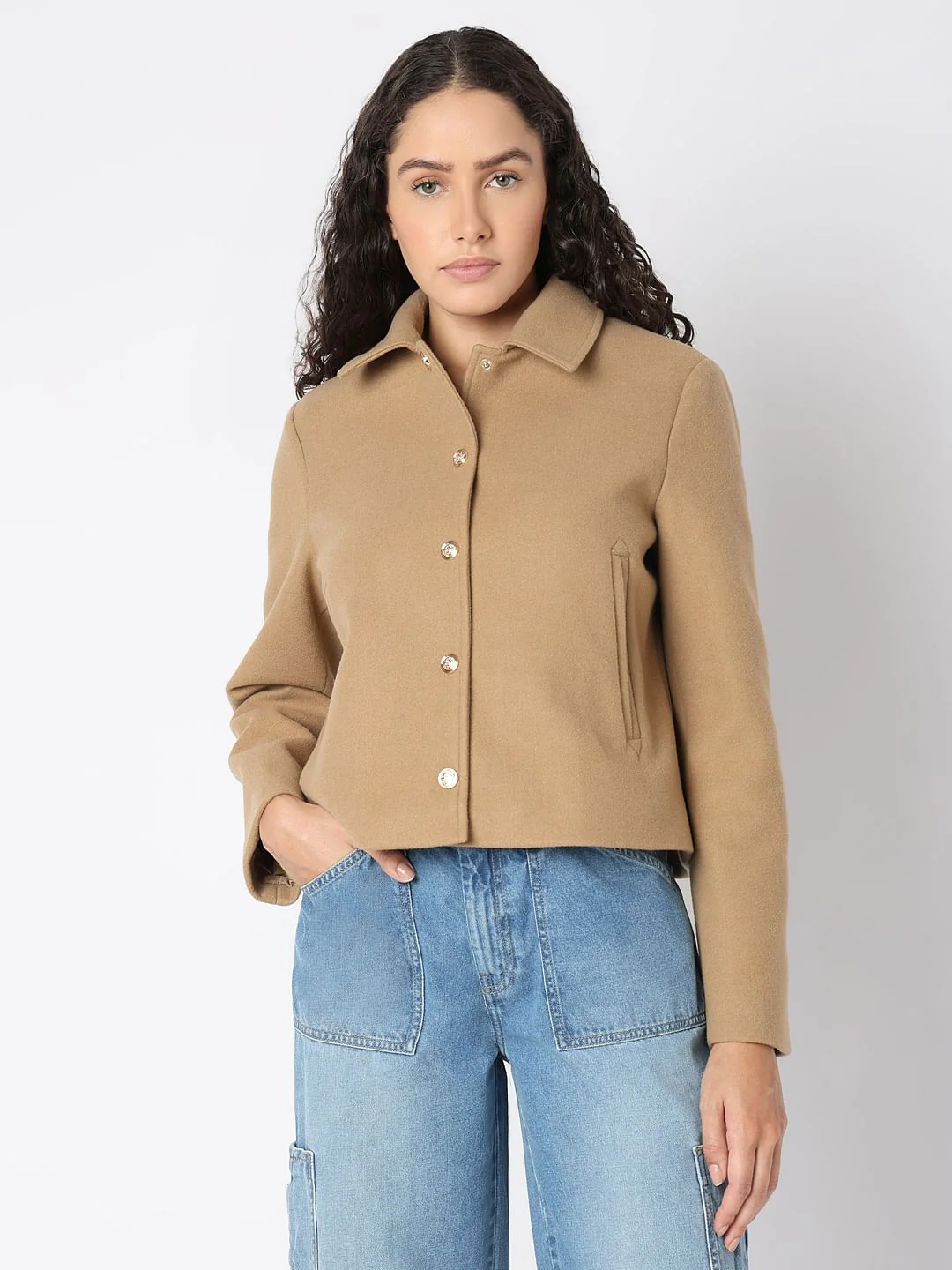 Light Brown Short Jacket - Image 2