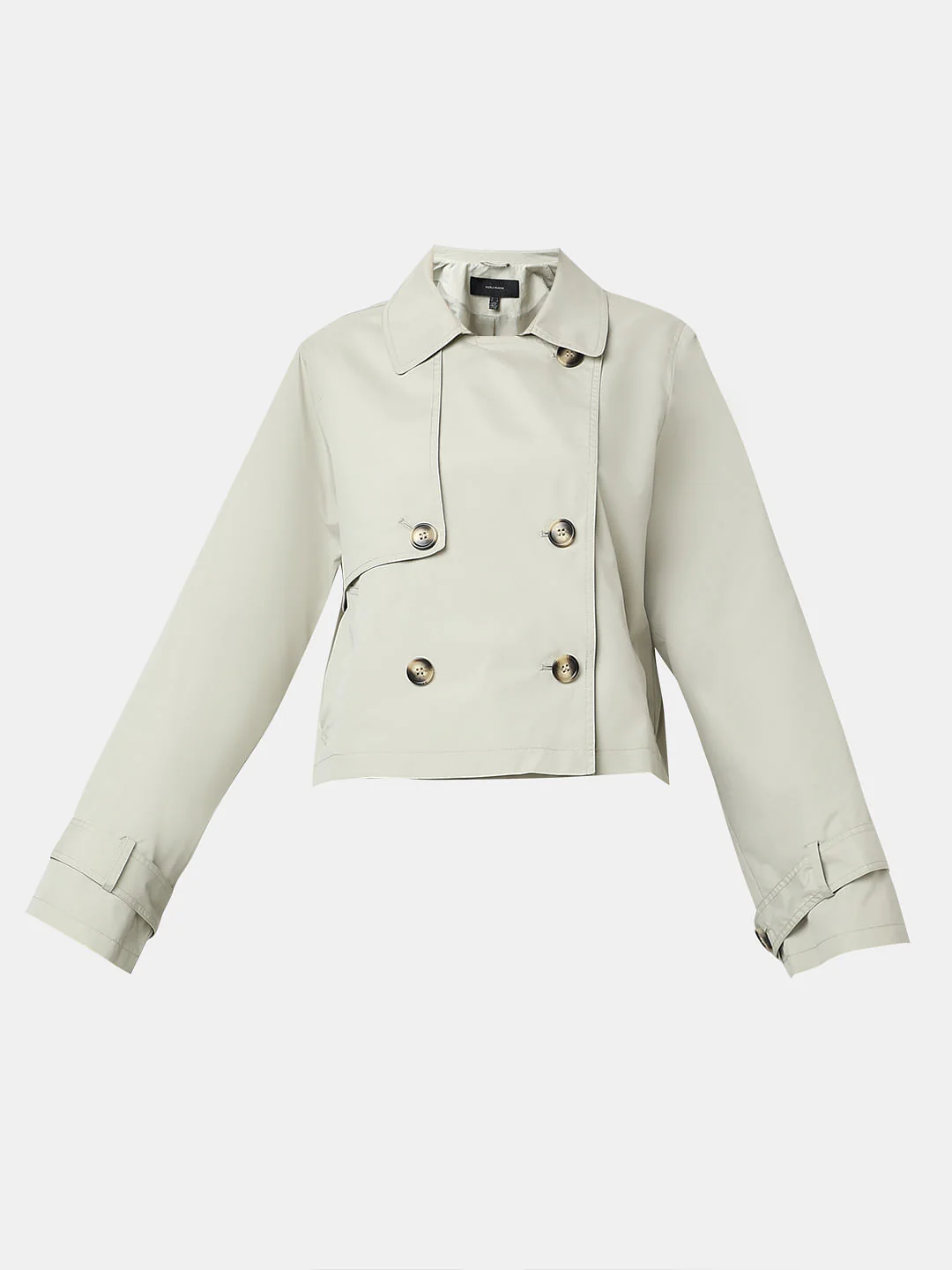 Beige Short Trench Coat - Image 7