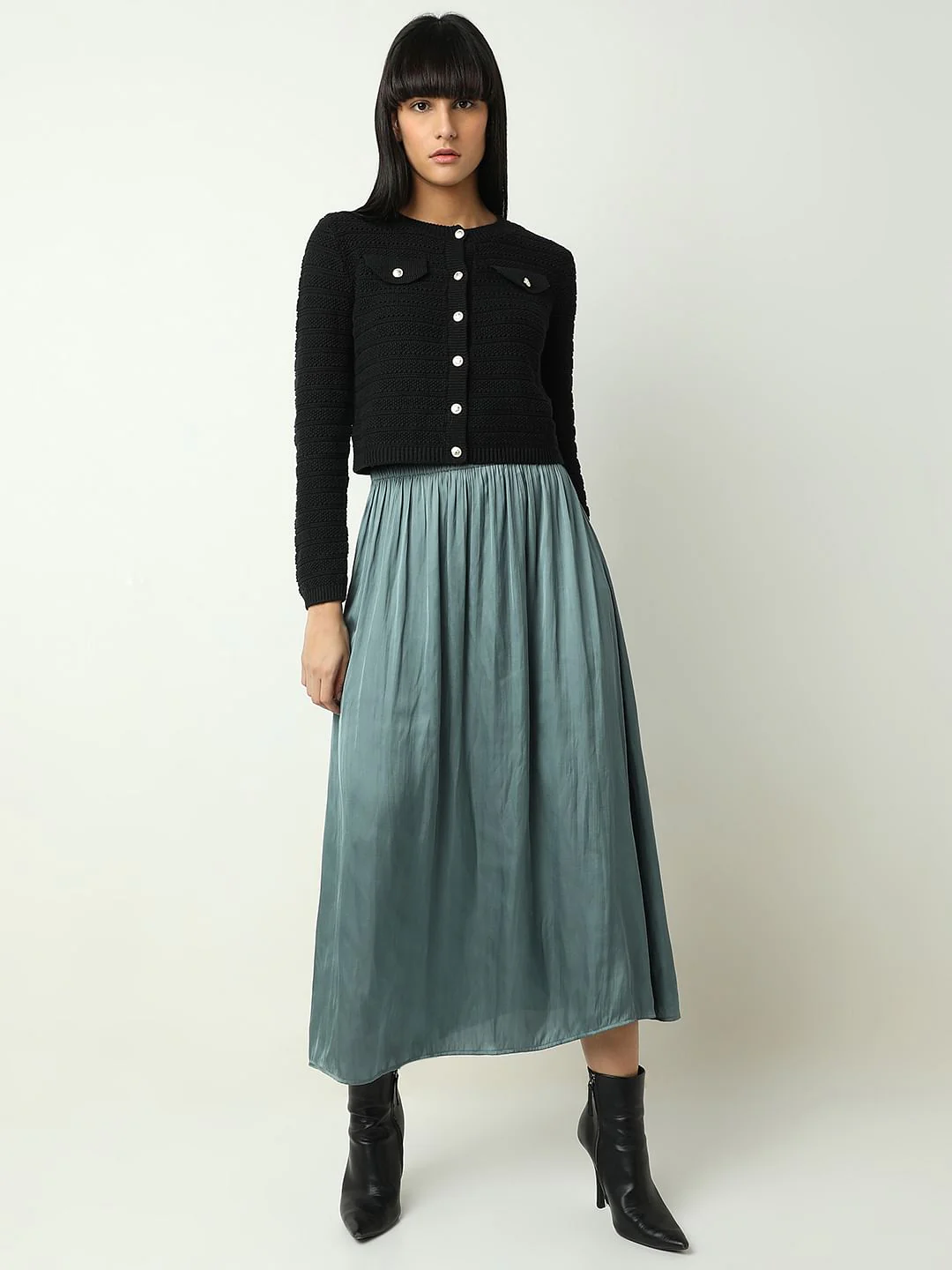 Black Buttoned Cardigan - Image 5