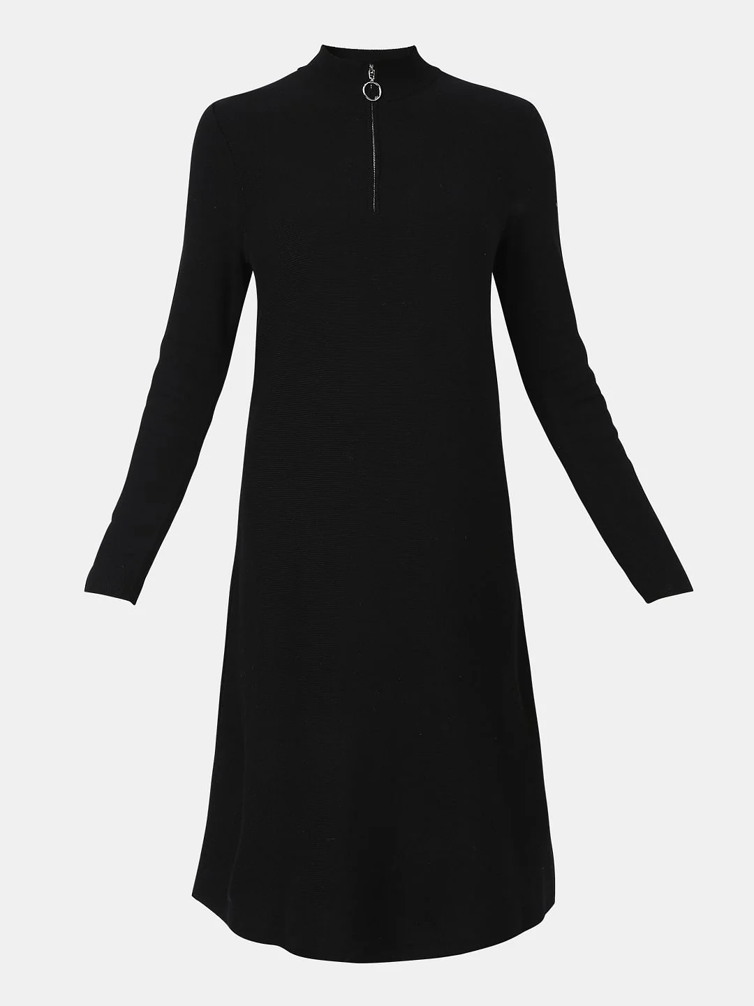 Black Zip-Neck Dress - Image 7