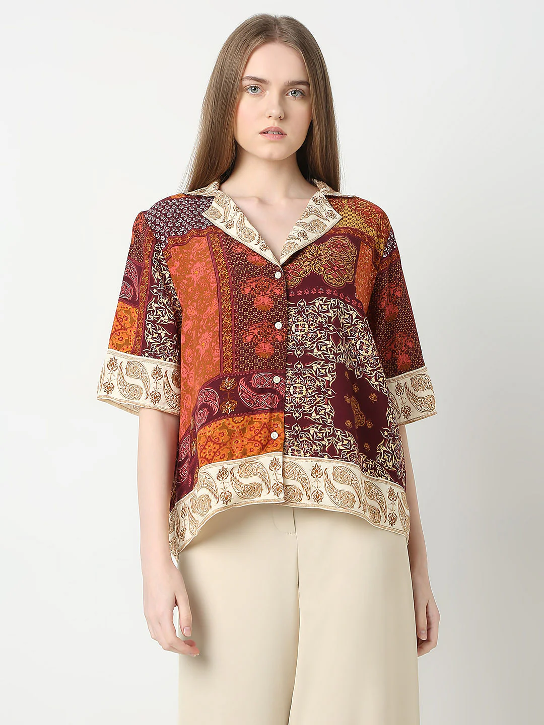 Orange Printed Shirt - Image 2