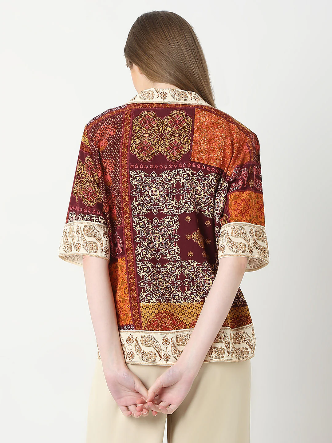 Orange Printed Shirt - Image 4