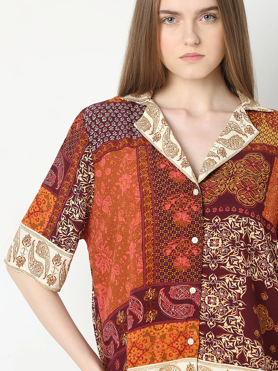 Orange Printed Shirt - Image 6