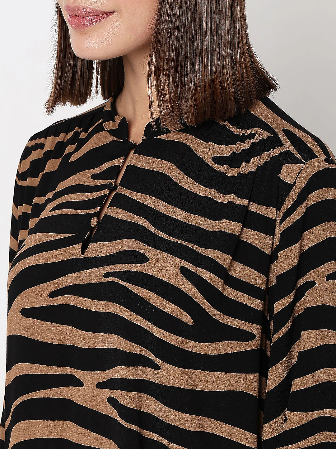 Brown Animal Print Shift Dress - Image 6