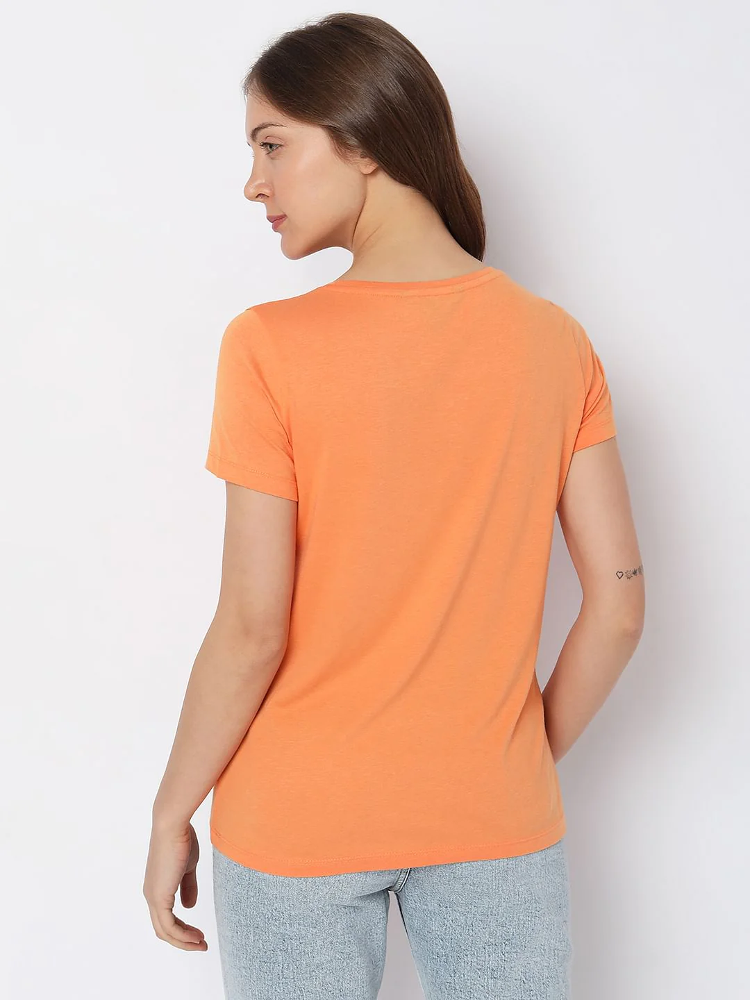 Orange Typographic Print T-Shirt - Image 4