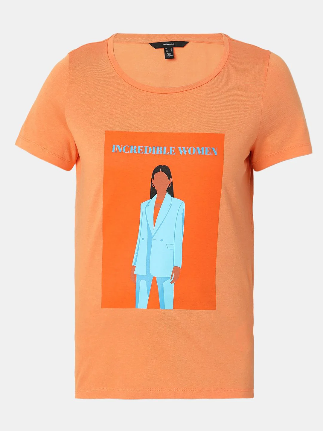 Orange Typographic Print T-Shirt - Image 7