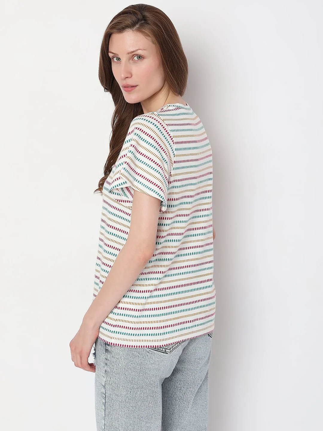 White Striped T-Shirt - Image 4
