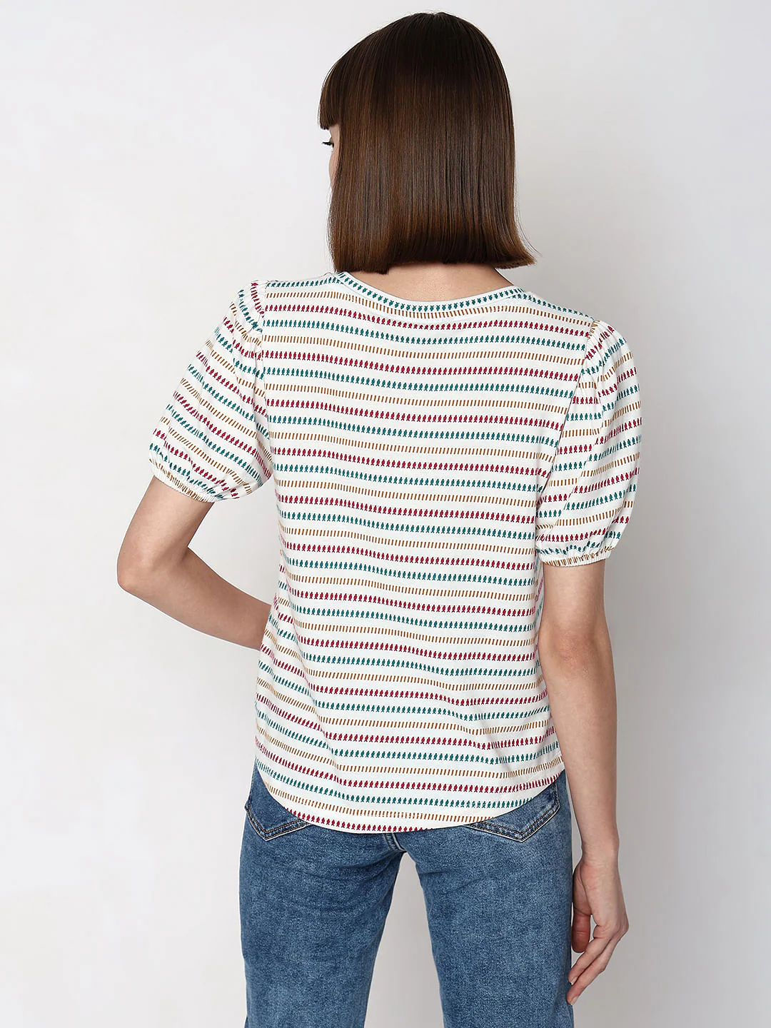 White Striped T-Shirt - Image 4