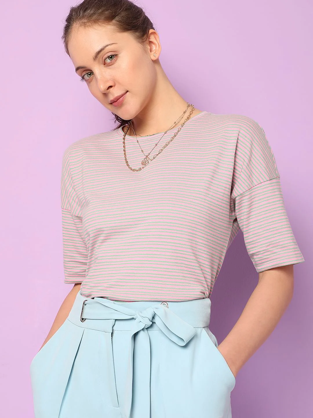 Pink Striped T-Shirt