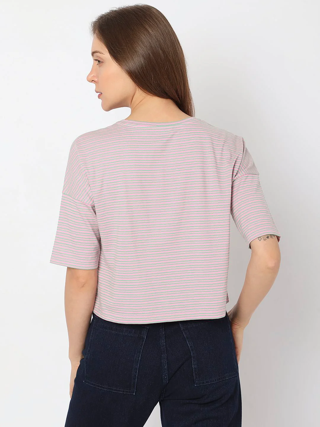Pink Striped T-Shirt - Image 4