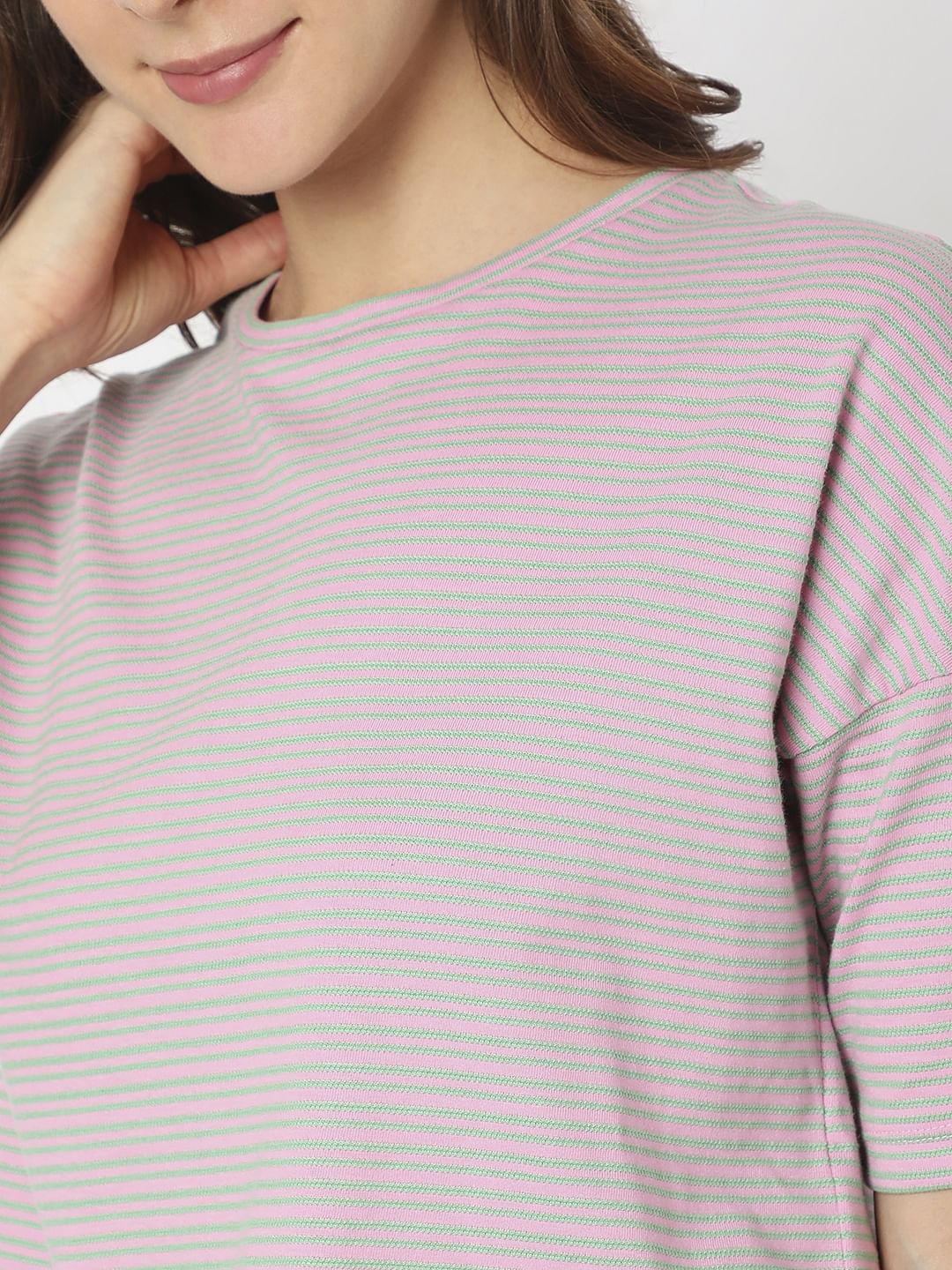Pink Striped T-Shirt - Image 6