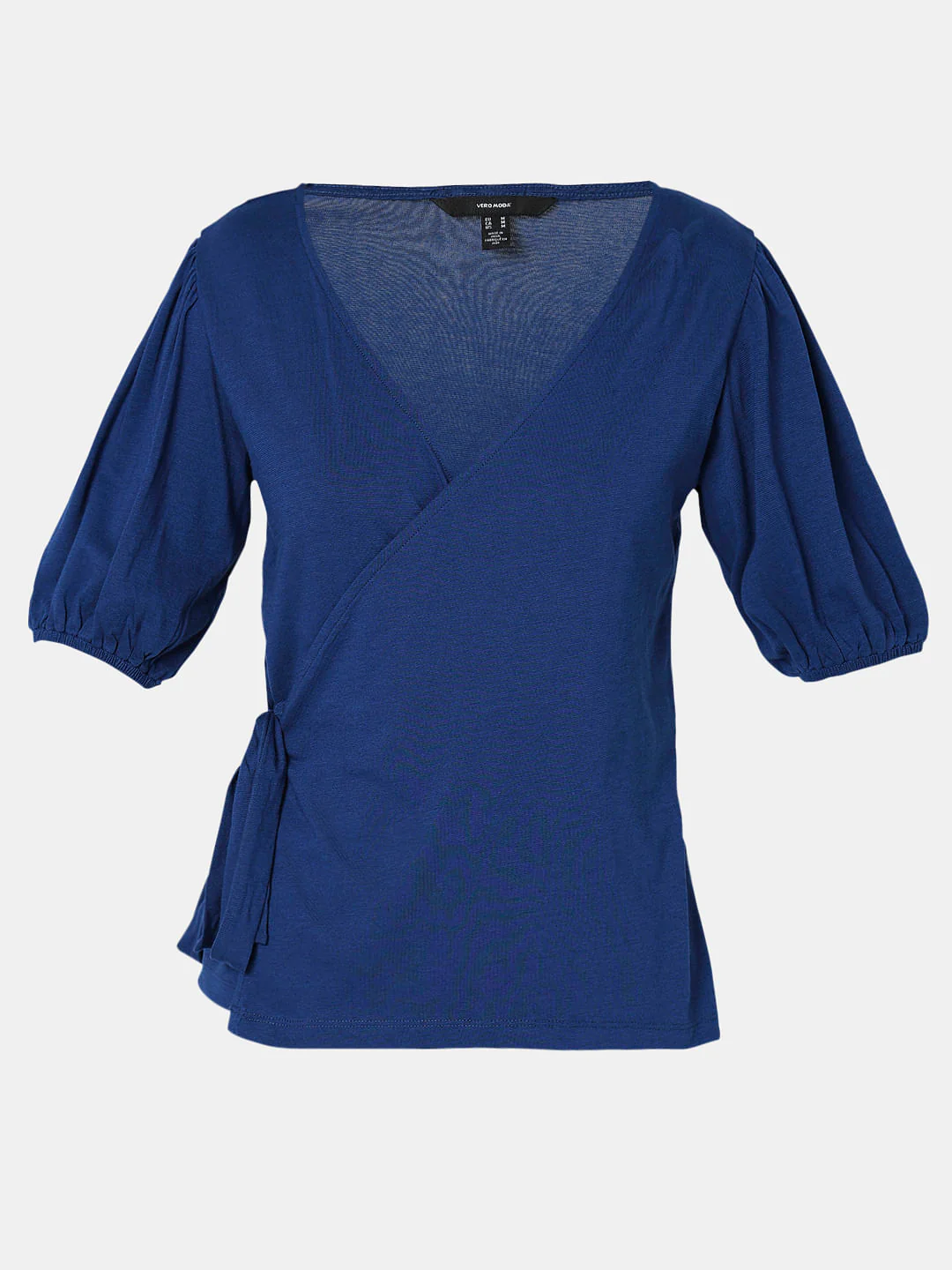 Blue Mock-Wrap Top - Image 7