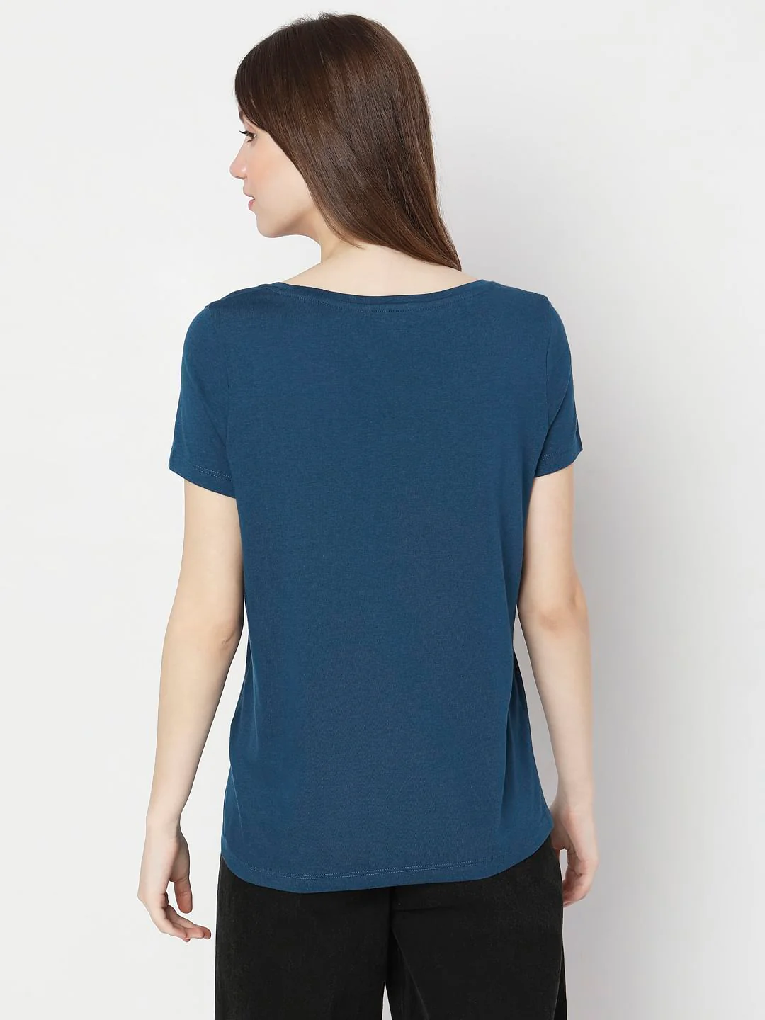Blue Rhinestone Detail T-Shirt - Image 4