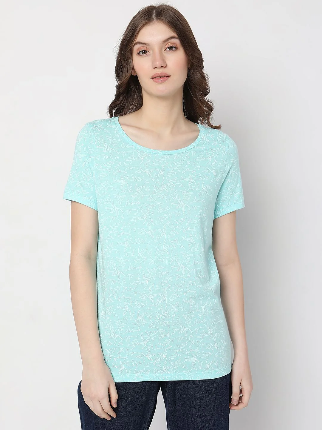 Blue Printed T-Shirt - Image 2