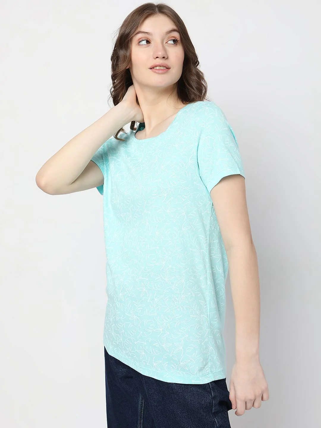 Blue Printed T-Shirt - Image 3