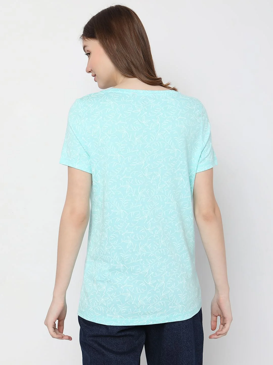 Blue Printed T-Shirt - Image 4