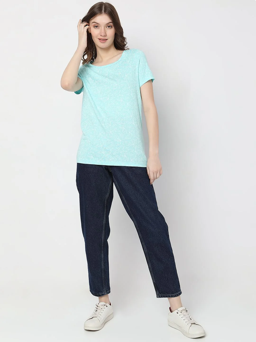 Blue Printed T-Shirt - Image 5