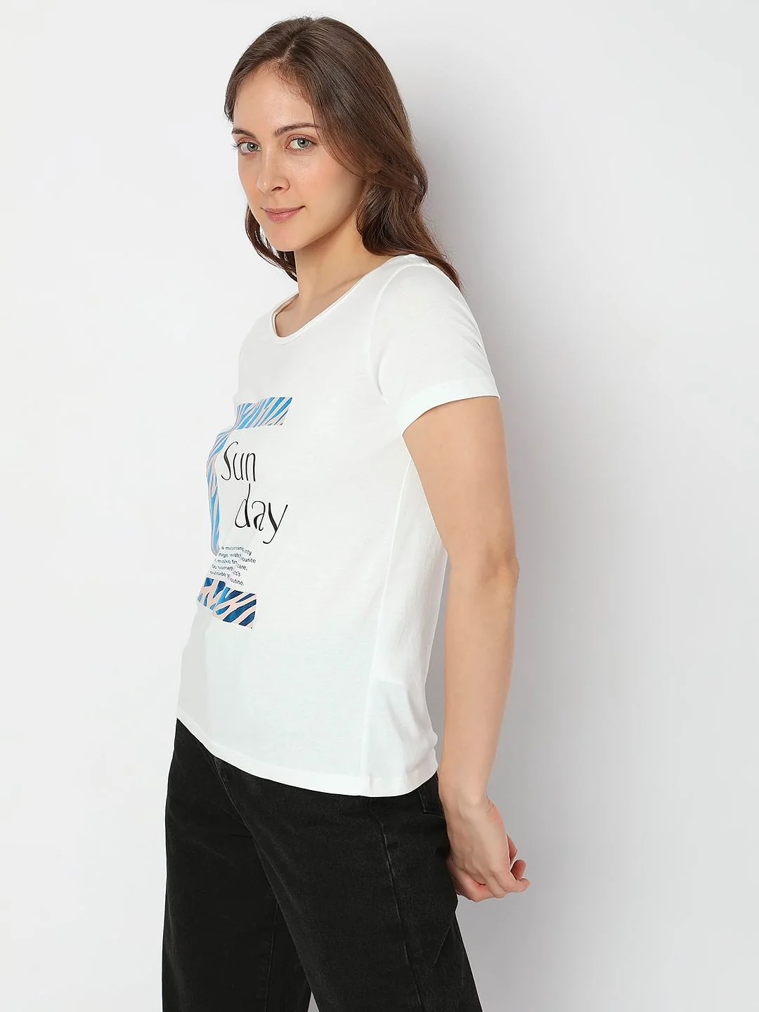 White Graphic Print T-Shirt - Image 3