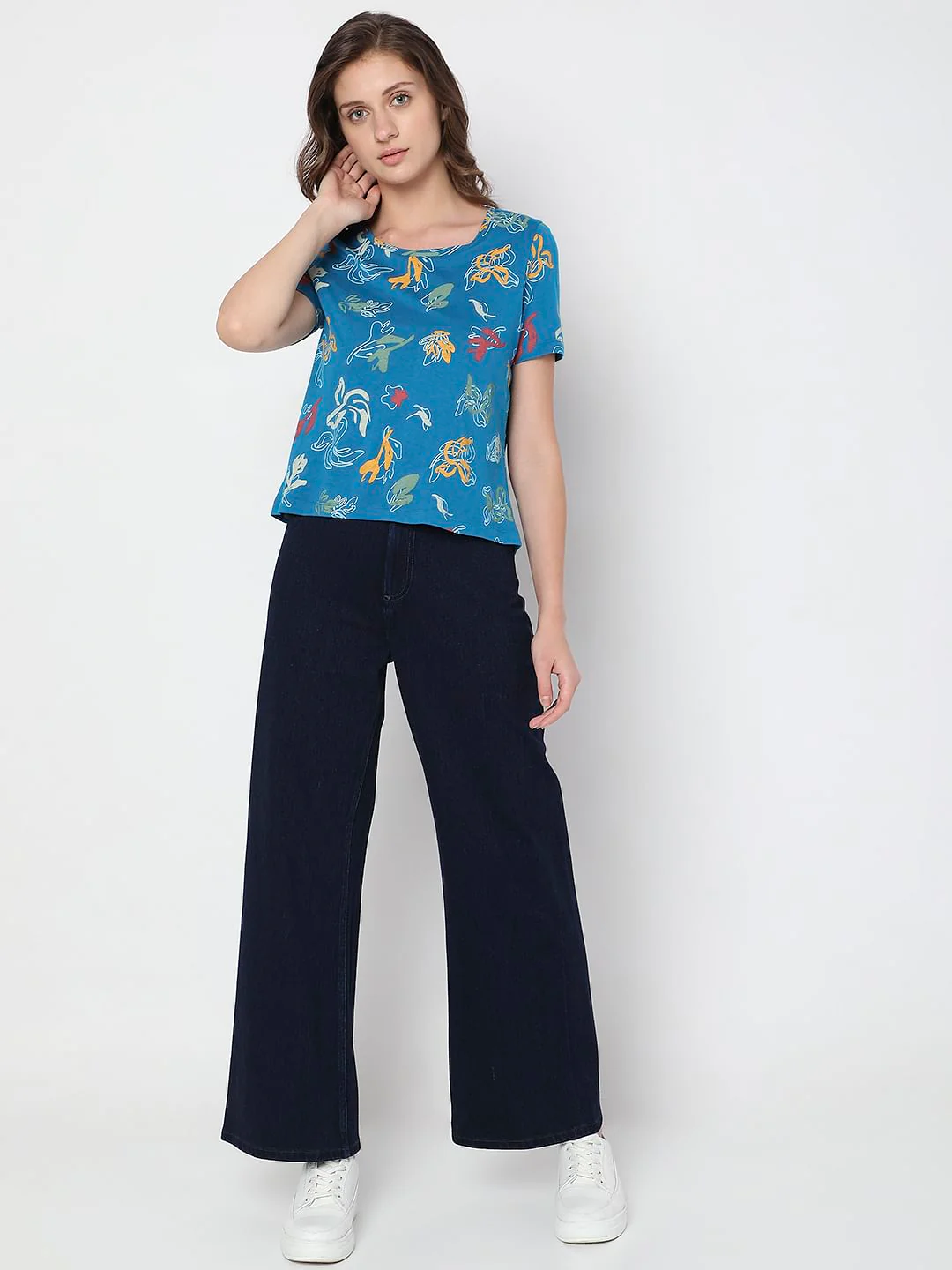 Blue Printed T-Shirt - Image 5