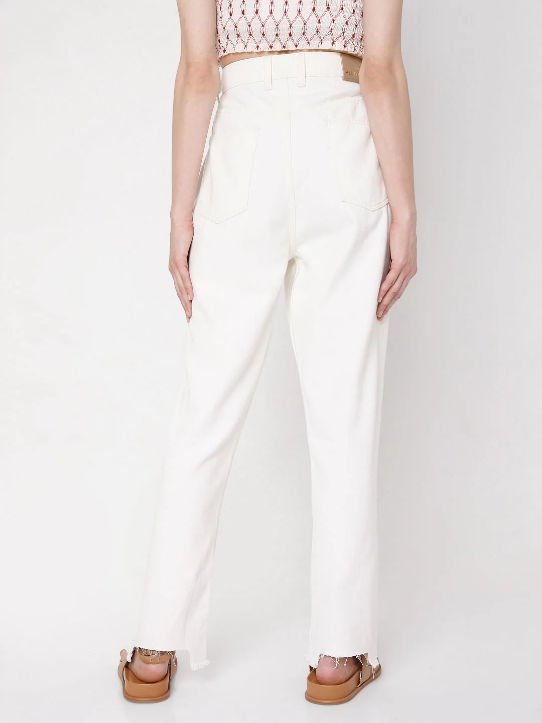 White Ripped Mom Jeans - Image 4
