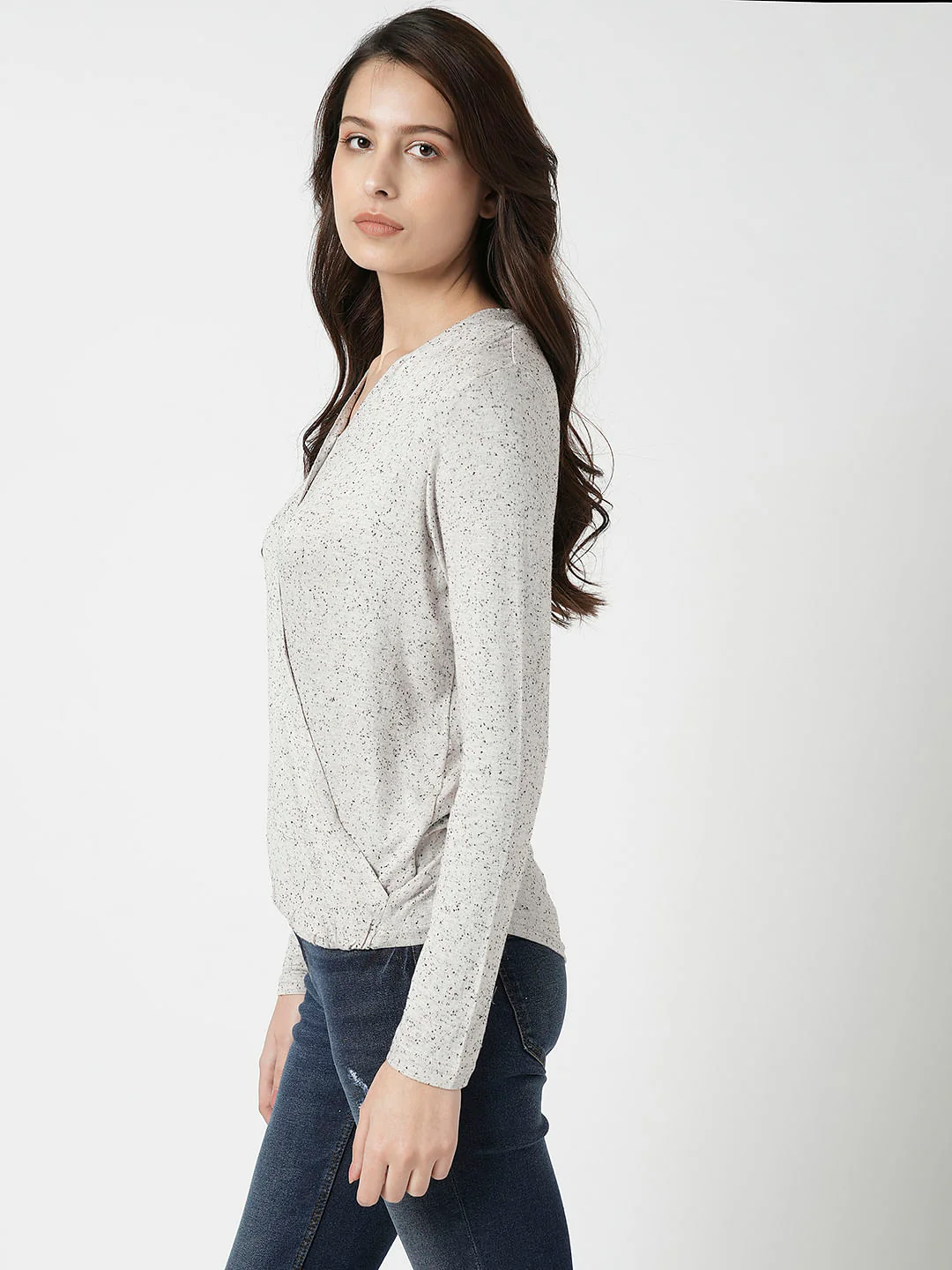 I.Scenery By Vero Moda White Printed Wrap Top - Image 3