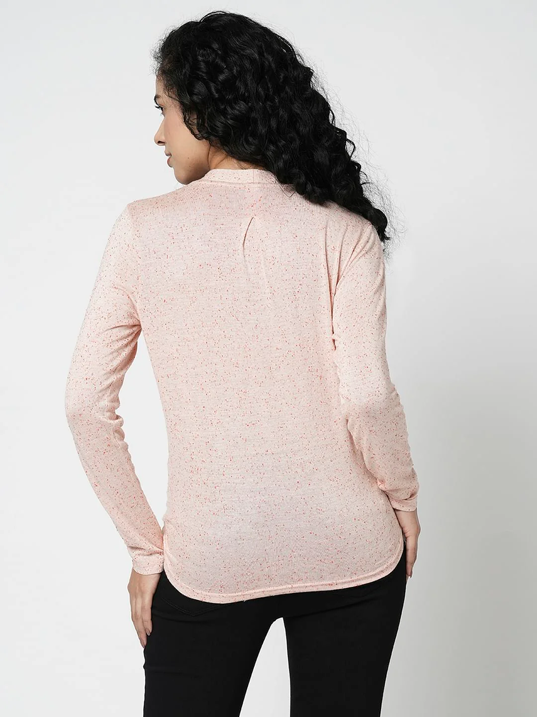 I.Scenery By Vero Moda Pink Mock Wrap Top - Image 4