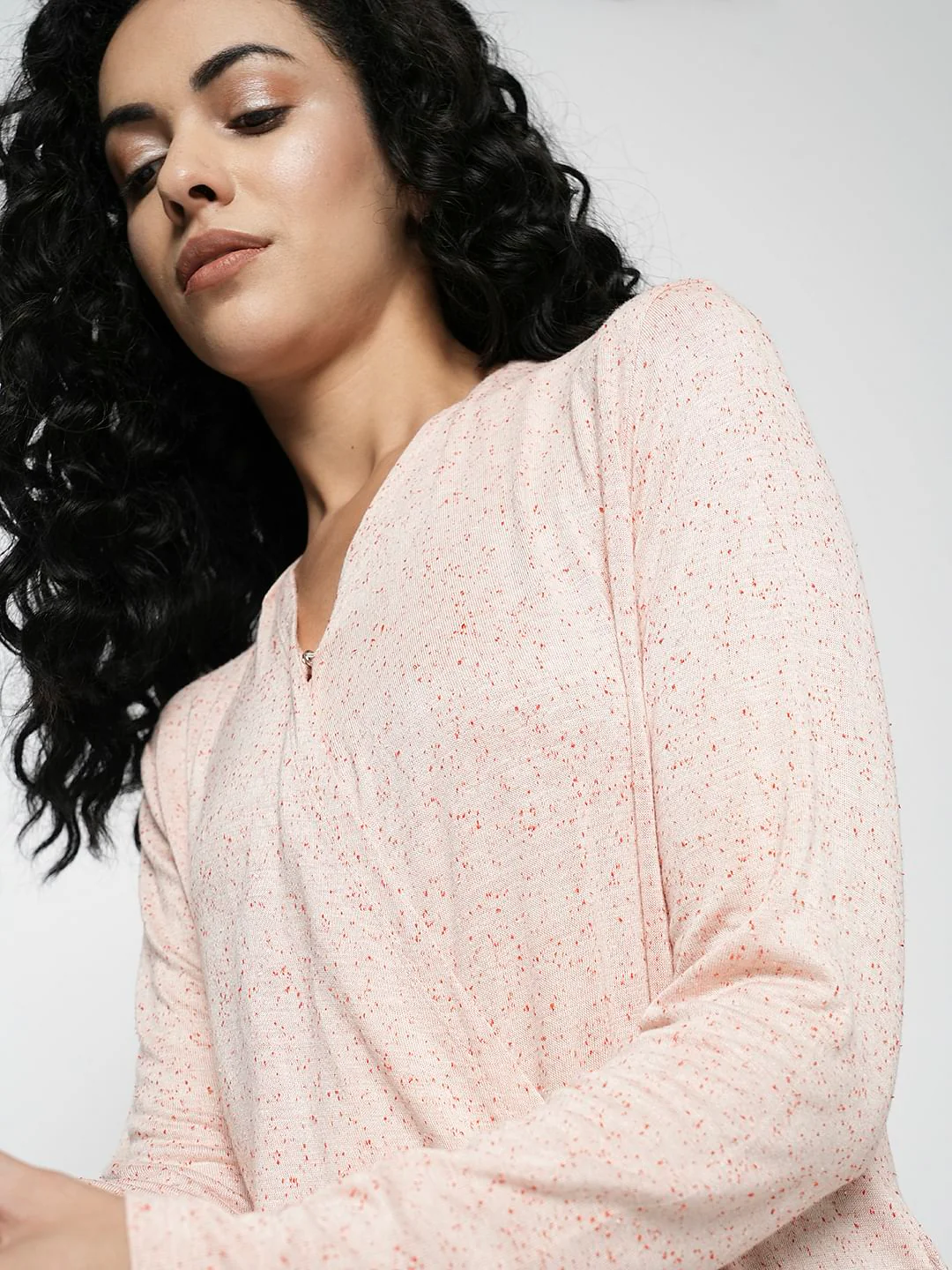 I.Scenery By Vero Moda Pink Mock Wrap Top - Image 6