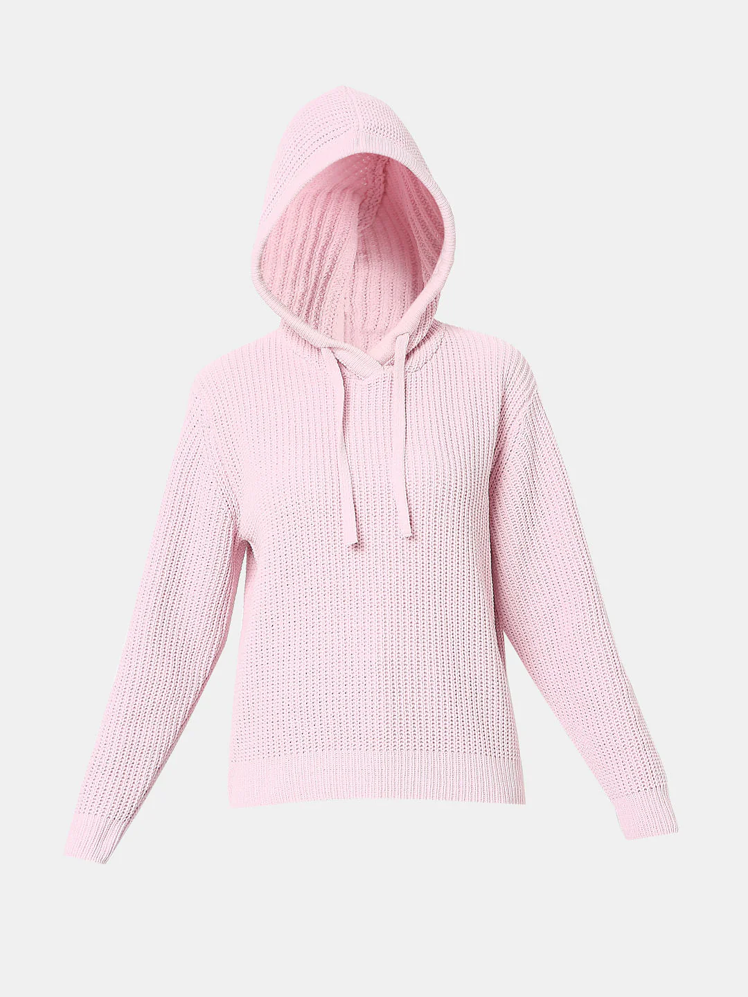 Pink Hooded Knitted Pullover - Image 7