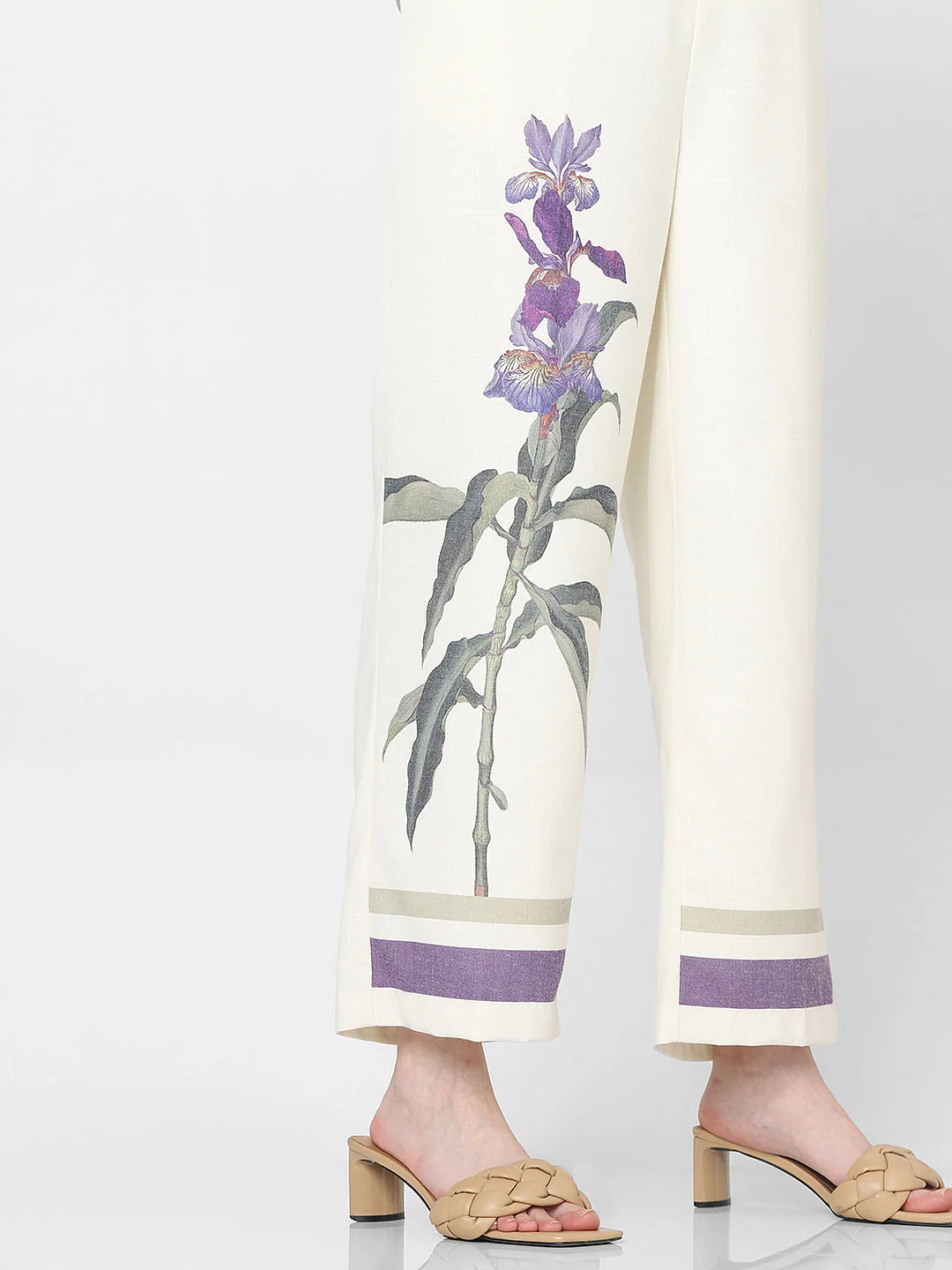 Off-White Floral Co-Ord Set Pants - Image 8