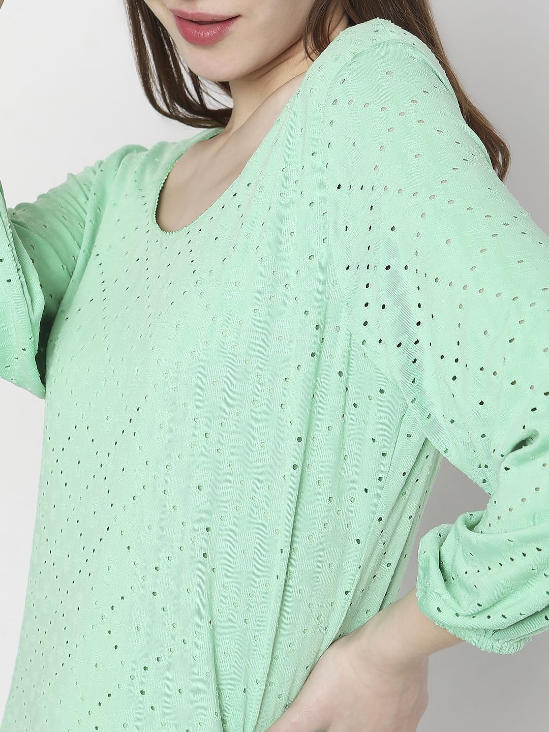 Light Green Knitted Shift Dress - Image 6
