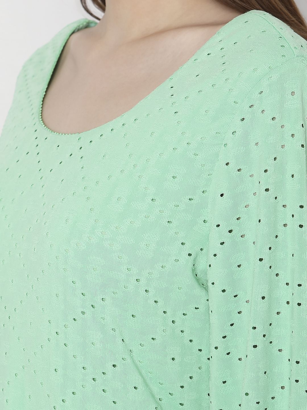Light Green Knitted Shift Dress - Image 8