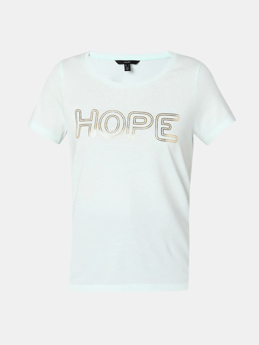 Mint Green Text Print T-Shirt - Image 7