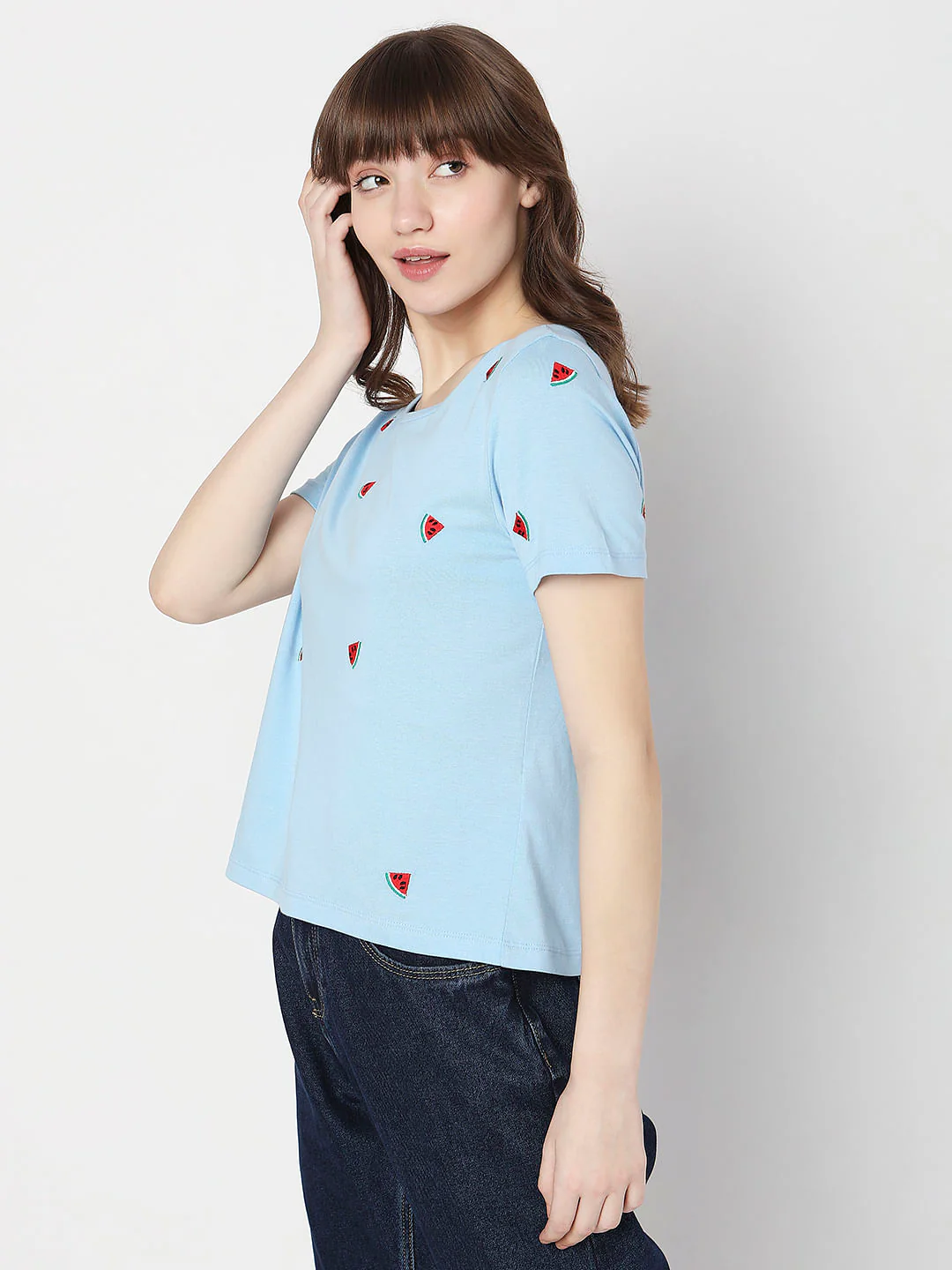 Blue Watermelon Print T-Shirt - Image 3
