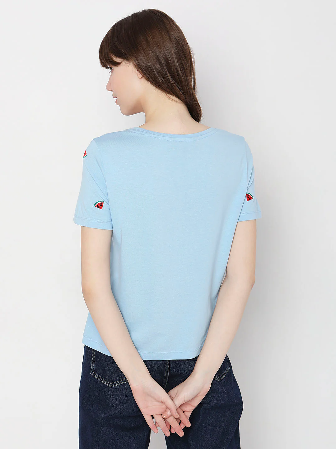 Blue Watermelon Print T-Shirt - Image 4