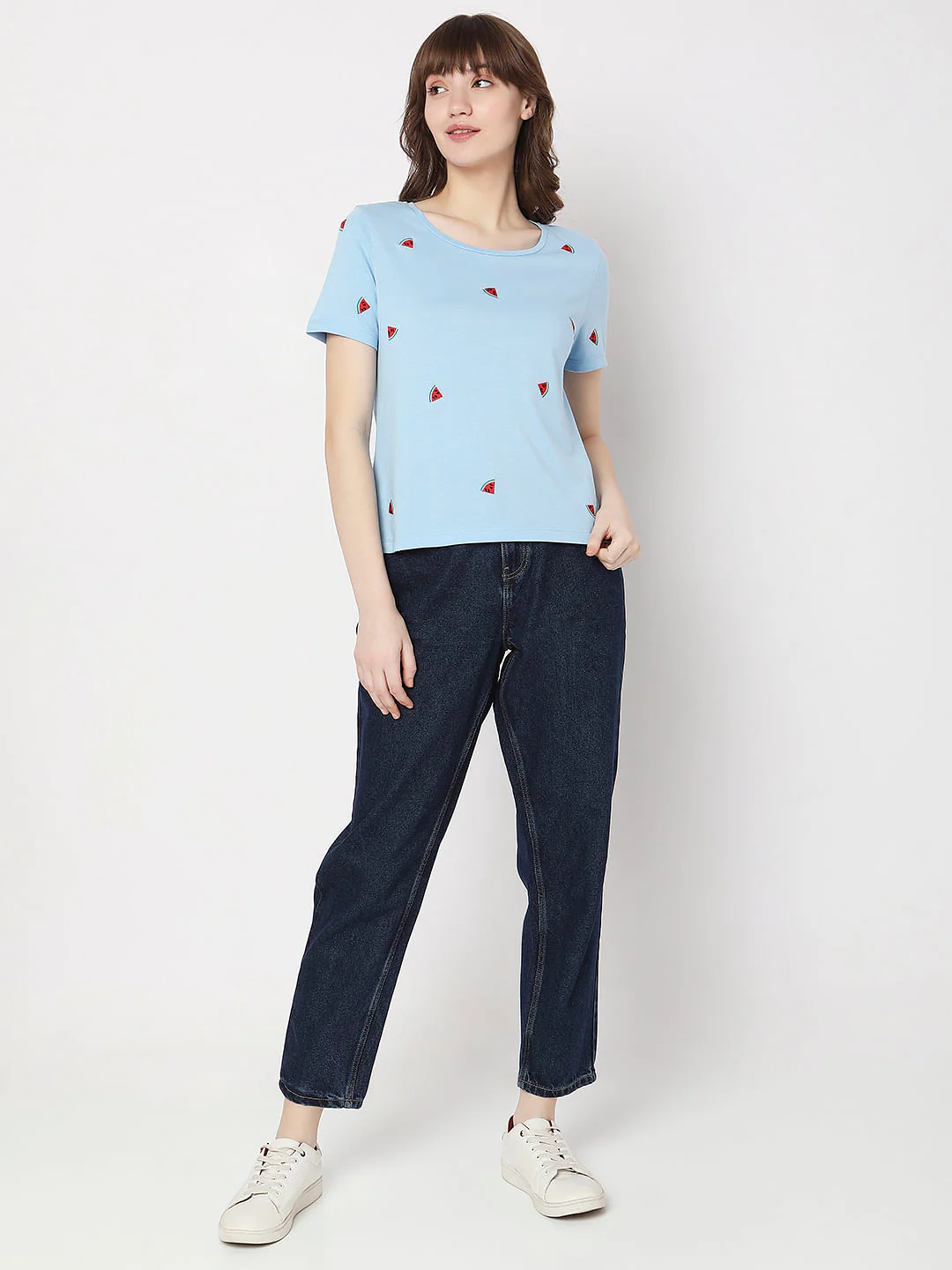 Blue Watermelon Print T-Shirt - Image 5