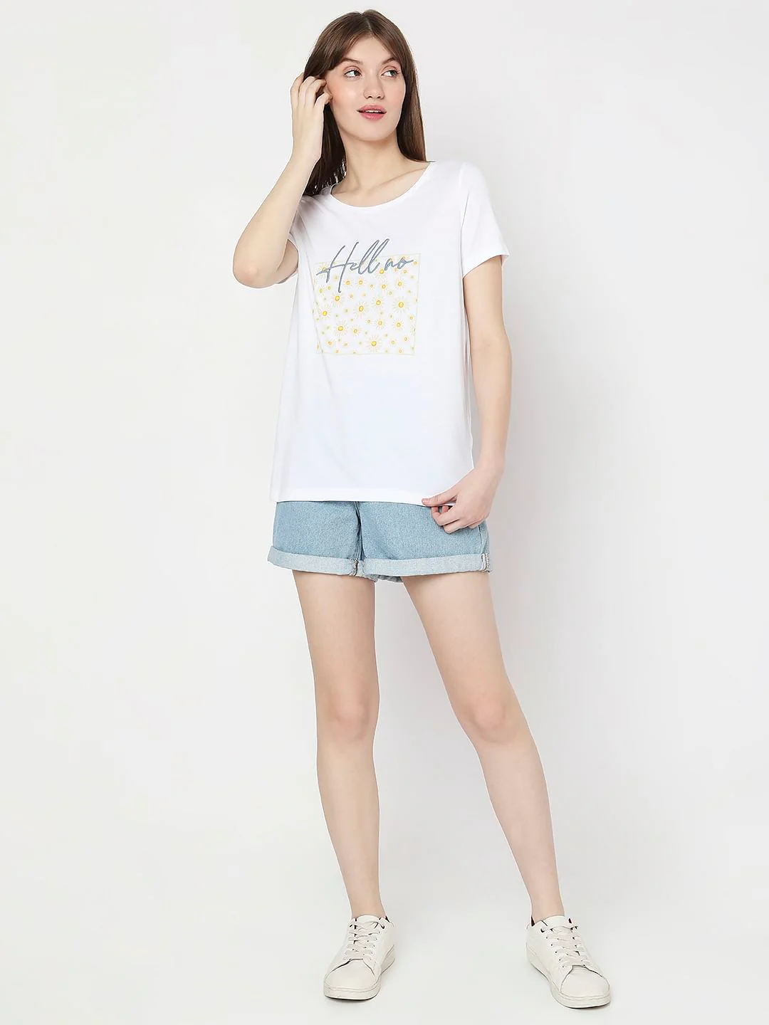 White Graphic Print T-Shirt - Image 5