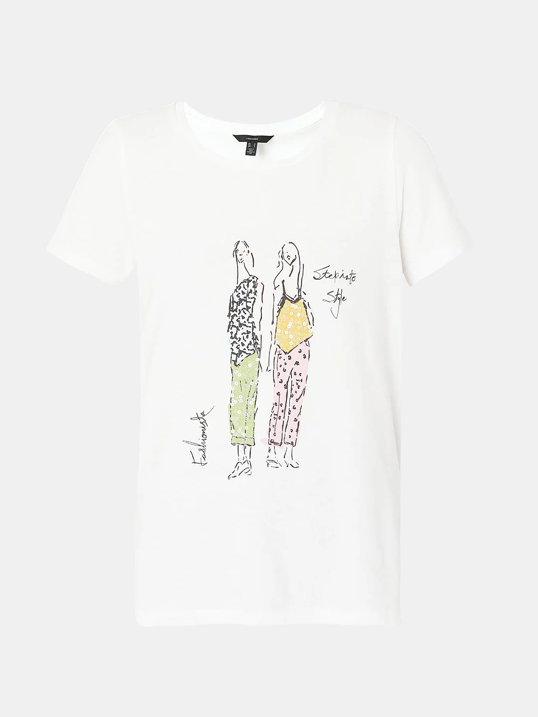 White Graphic Print T-Shirt - Image 7